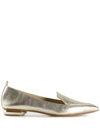 Nicholas Kirkwood Beya Metallic Leather Loafers In Platino