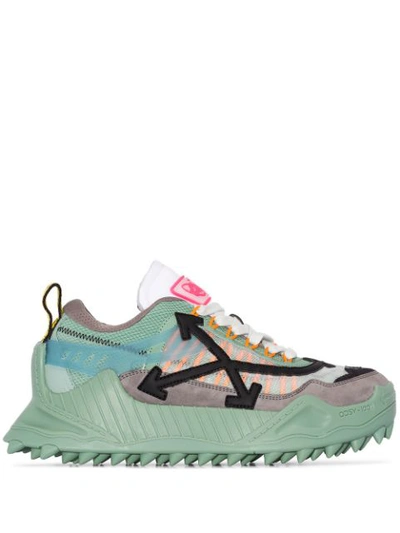 Off-white Graphic Print Low-rise Trainers In Green