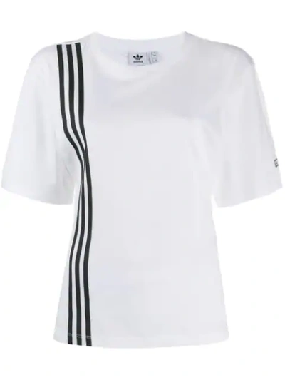 Adidas Originals Stripe Print T In White