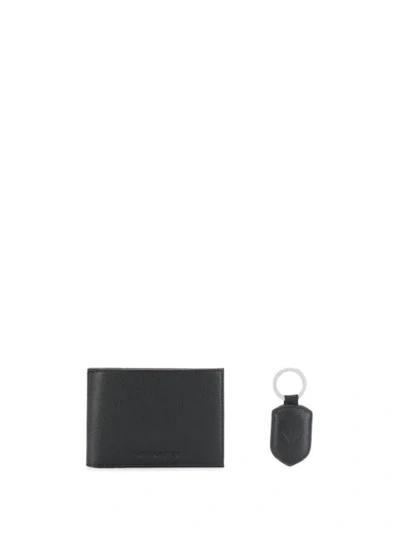 Emporio Armani Embossed Logo Wallet In Black