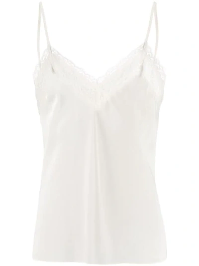 Zimmermann Lace Trim Camisole In Pearl