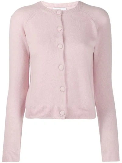 Alexandra Golovanoff Cashmere Button Cardigan In Pink