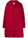 Aspesi Zip Padded Coat In Red