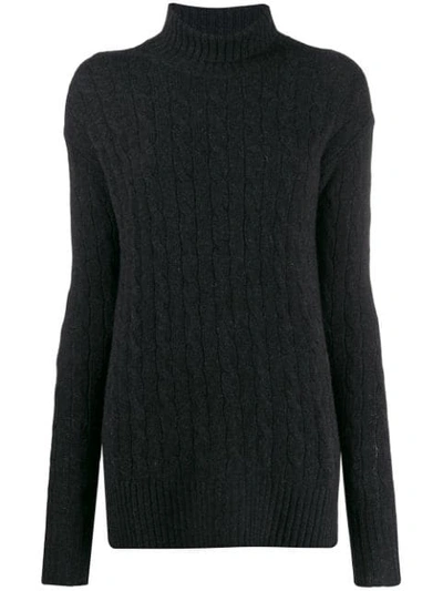 Polo Ralph Lauren Cable Knit Jumper In Grey