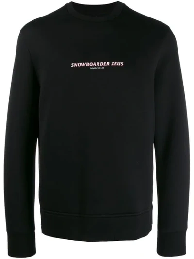 Neil Barrett Snowboarder Zeus Sweatshirt In Black