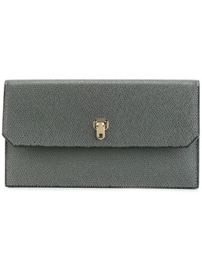 Valextra Continental Wallet In Grey