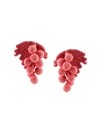 Rosie Assoulin Crochet Grapes Earring In Pink