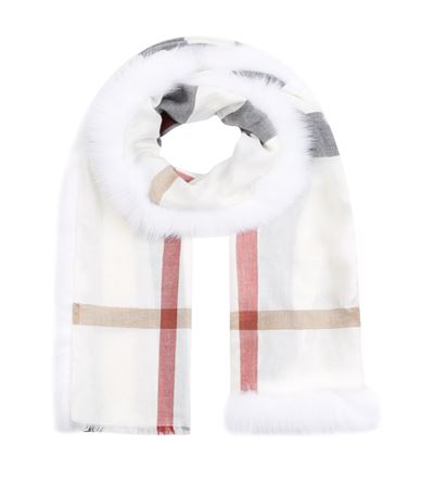 burberry fur scarf