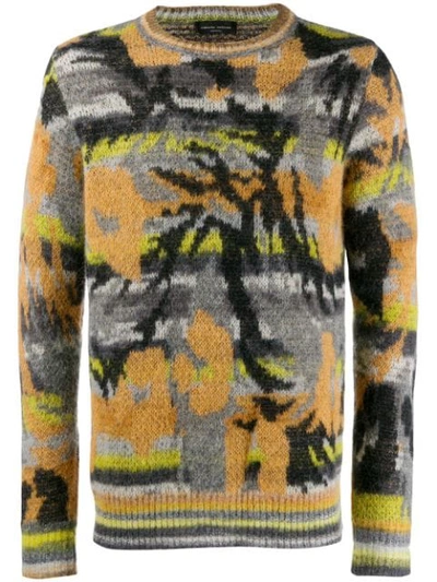 Roberto Collina Printed Jacquard Sweatshirt In Orange