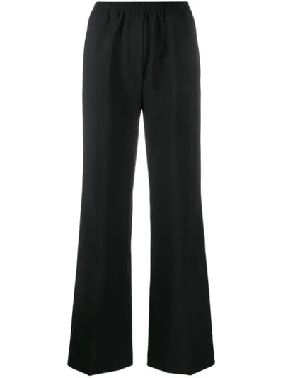 Acne Studios Pammy High-rise Wool And Mohair-blend Trousers In Black