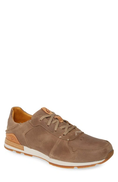 Olukai Huakai Li Sneaker In Clay / Clay Leather