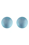 Alexis Bittar Medium Dome Lucite Clip-on Earrings In Light Turquoise