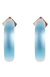 Alexis Bittar Small Thin Hoop Earrings In Light Turquoise