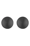 Alexis Bittar Medium Dome Lucite Clip-on Earrings In Black