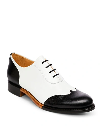 The Office Of Angela Scott Mr. Evans Wing-tip Oxfords In Black And White