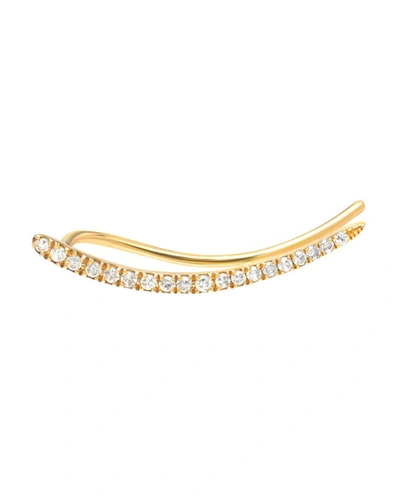 Zoe Lev Jewelry 14k Diamond Bar Earring Crawler, Single In Gold
