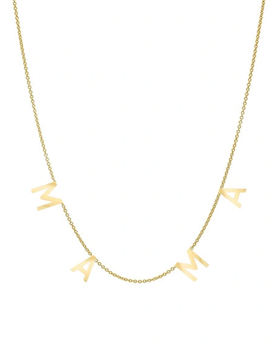 Zoe Lev Jewelry 14k Spaced Mama Necklace In Gold