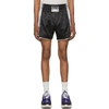 Versace Logo-patch Satin Boxing Shorts In Black