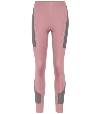Adidas By Stella Mccartney Fitsense Two-tone Stretch Leggings In Pink