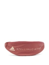 Adidas By Stella Mccartney Logo-printed Technical Mesh Belt Bag In Clay Red-smc