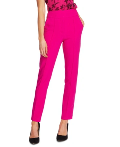 Vince Camuto Center Seam Stretch Crepe Skinny Trousers In Pink Shock