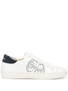 Tory Burch T-logo Low-top Sneakers In White