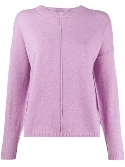 Allude Loose-fit Crew Neck Jumper In Pink