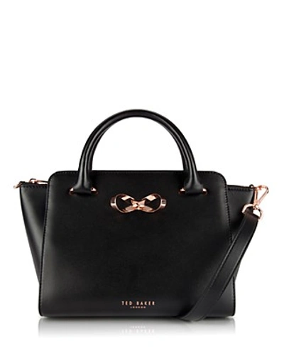 Ted Baker loop Bow Mini Leather Tote Bag In Black ModeSens