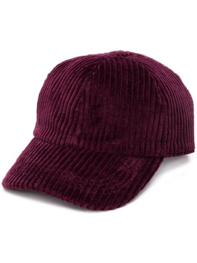 Brunello Cucinelli Corduroy Baseball Cap In Purple