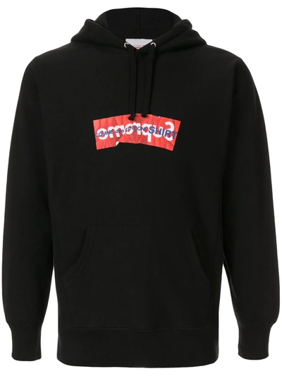 Supreme X Commes Des Garcon Logo Hoodie In Black