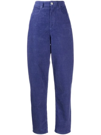 Isabel Marant Étoile High Waisted Tapered Trousers In Blue