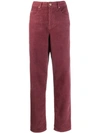 Isabel Marant Étoile High Waisted Tapered Trousers In Pink