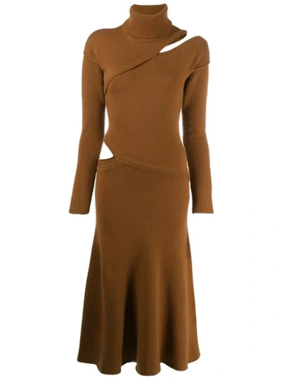 Each X Other Asymmetric Jumper Dress In Brown