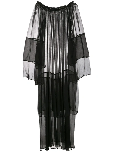 Voz Cascade Dress In Black