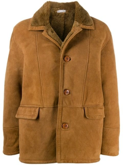 Pre-owned A.n.g.e.l.o. Vintage Cult 1980's Shearling Coat In Brown