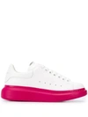 Alexander Mcqueen Contrast Sole Oversized Sneakers In White