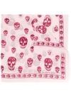 Alexander Mcqueen Skull Print Scarf In Pink