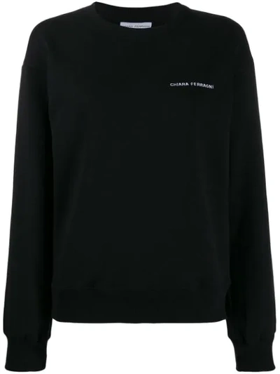Chiara Ferragni Flirting Sweatshirt In Black