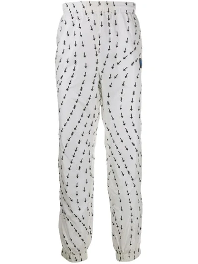 Off-white Arrow Print Track Pants In 0100 White No Color