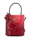 Prada Small Panier Bag In Red