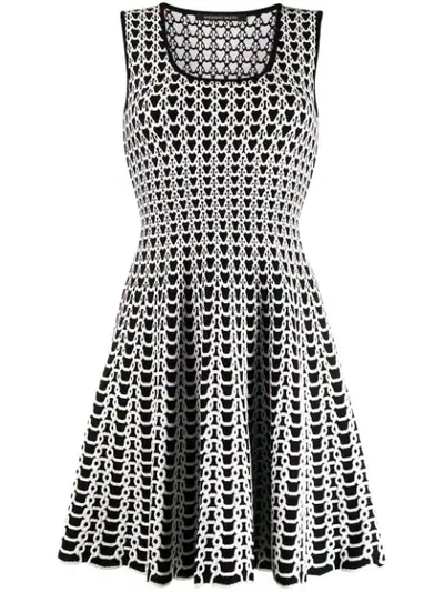 Antonino Valenti Short Flared Dress In Nero/bianco