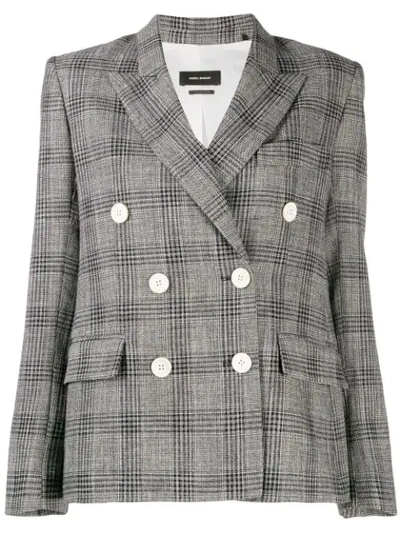 Isabel Marant Prince Of Wales Check Jacket In Black