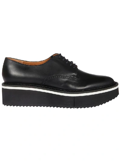 Robert Clergerie Berlin Platform Lace-up Shoes In Black