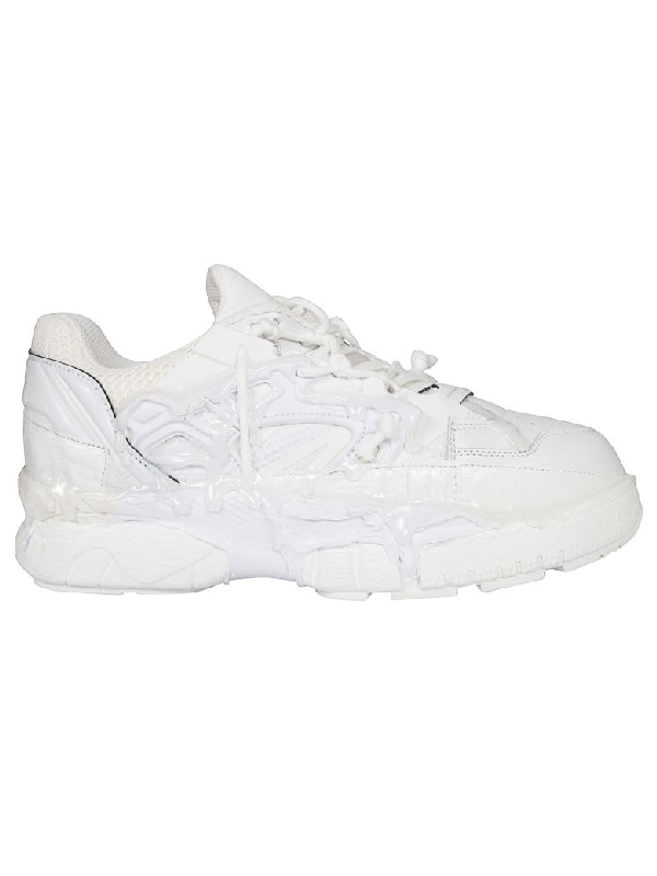 Maison Margiela Melted Detail Sneakers In White | ModeSens