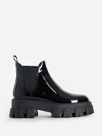Prada Vernice Boots In Black
