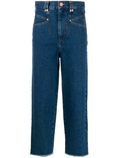 Isabel Marant Daliska Cropped Jeans In Blue