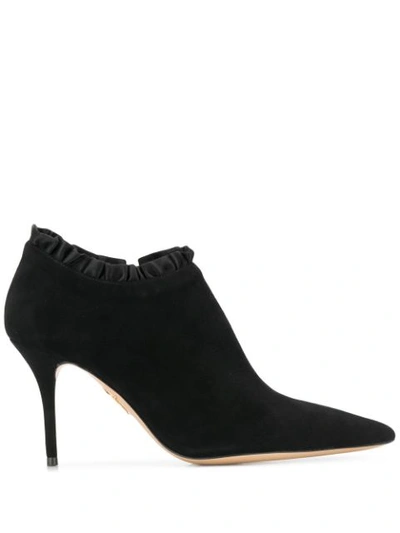 Charlotte Olympia Pointed Ankle Boots In Black