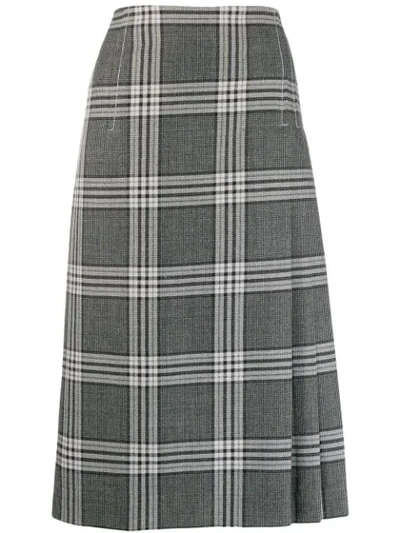 Marni Plaid Skirt In Grey