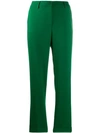 P.a.r.o.s.h Flared Tailored Trousers In Green