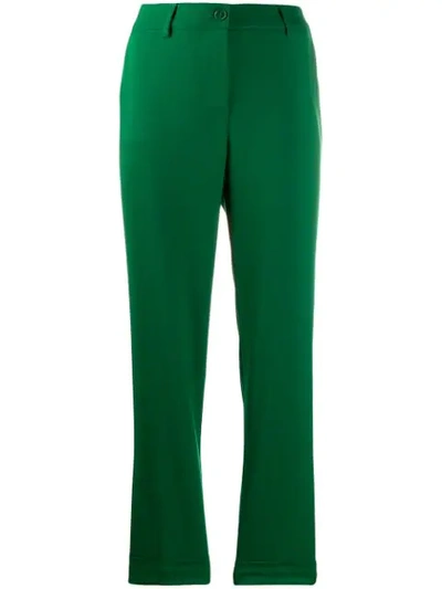 P.a.r.o.s.h Flared Tailored Trousers In Green